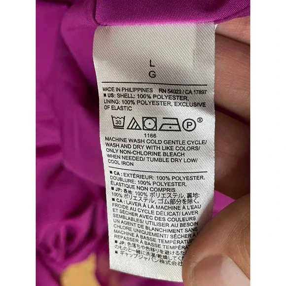 Banana Republic Women's L Purple Blouse Polyester Top Flutter Casual Smock-Frock - Picture 8 of 9